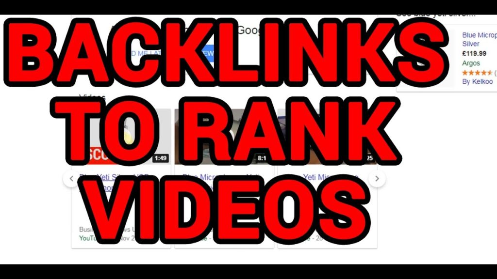 Build Backlinks to Youtube Videos