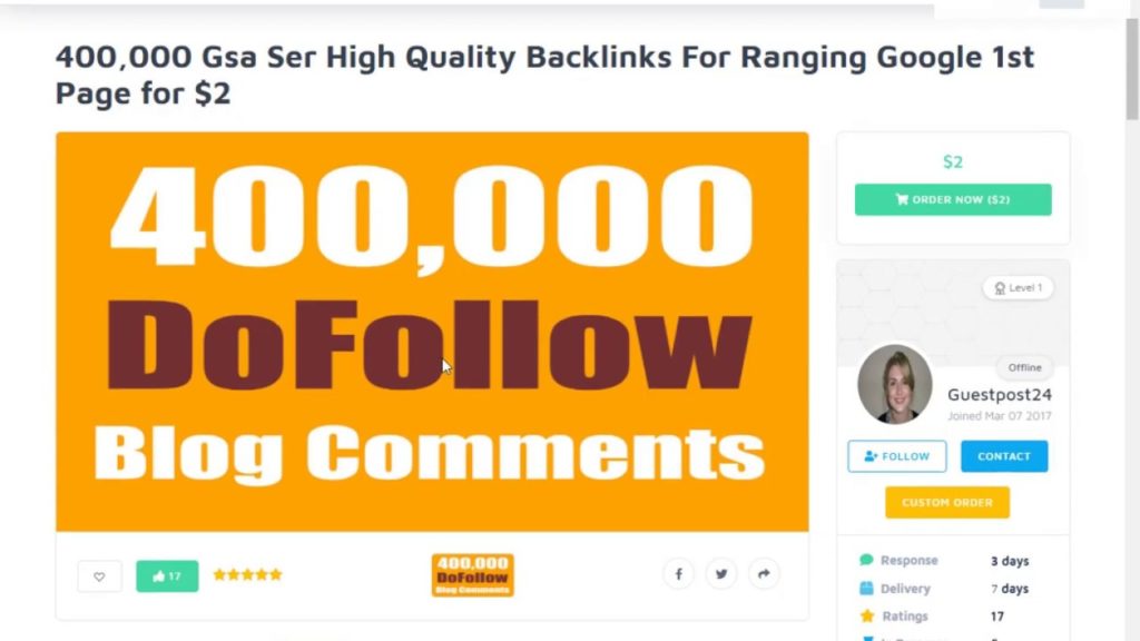 Buy 400,000 Gsa Ser High Quality Backlinks For Ranging Google 1st Page on SEOClerks