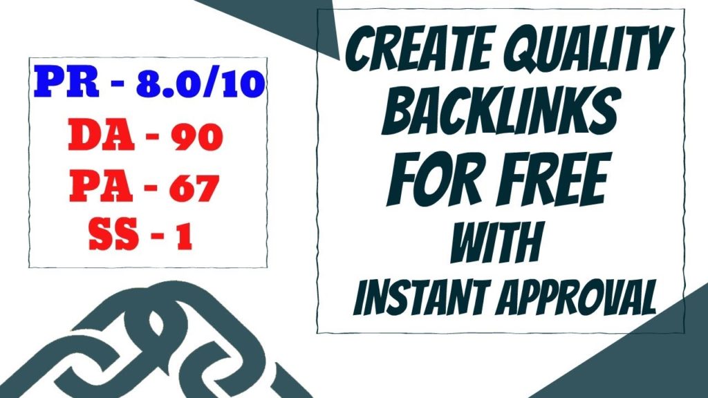 Create High Quality Backlink With Instant Approval
