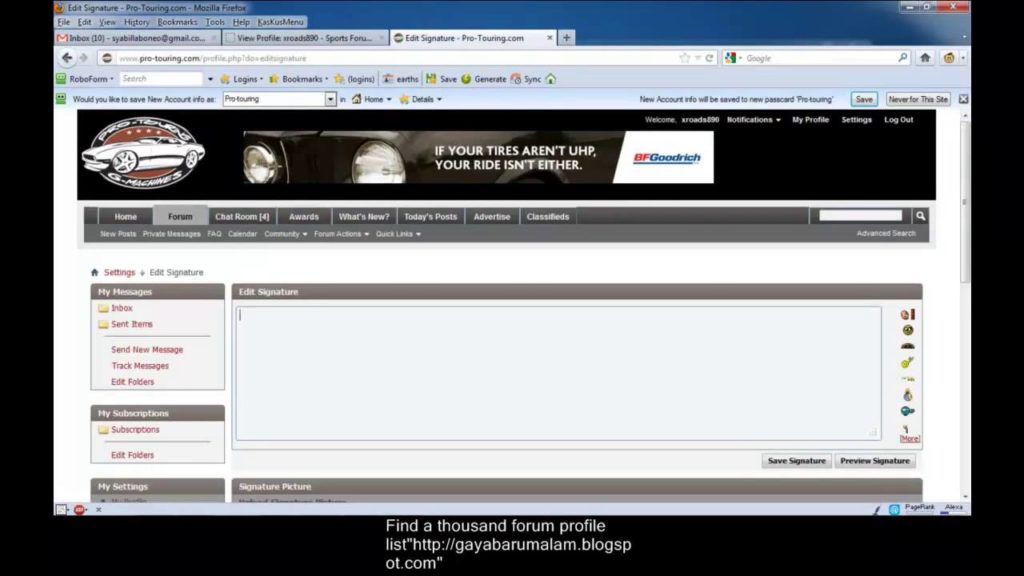 Forum profile backlink (tutorial)