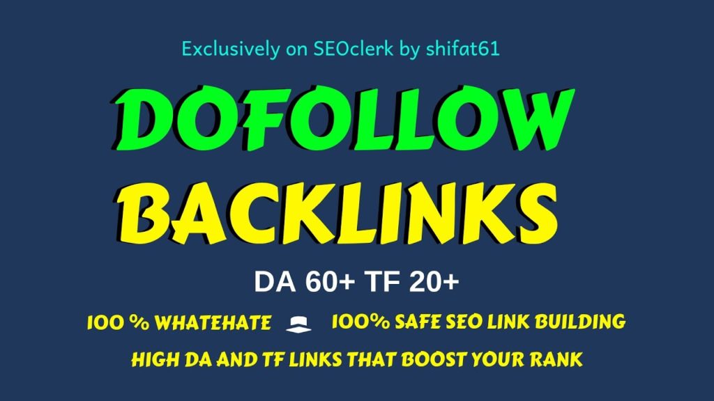 Get Backlinks for your Website - dofollow backlinks 2020