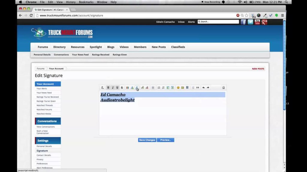 How to make a Signature on a forum  (TMF)