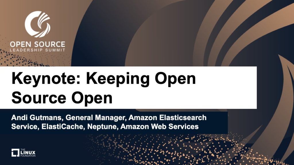 Keynote: Keeping Open Source Open - Andi Gutmans, Amazon Web Services