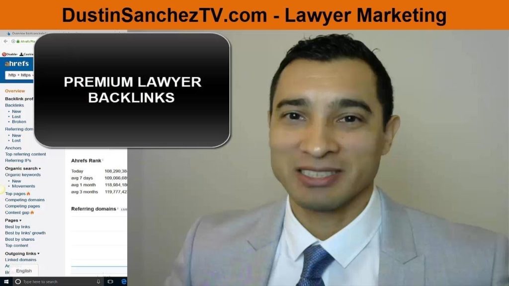 Premium Backlinks for Lawyer Websites   Getting to Page One   DustinSanchezTV