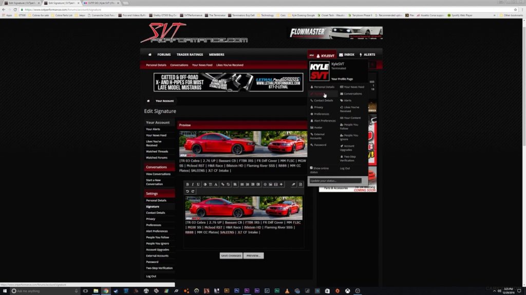 SVTP Forum Tutorial - How-To Edit Your Signature