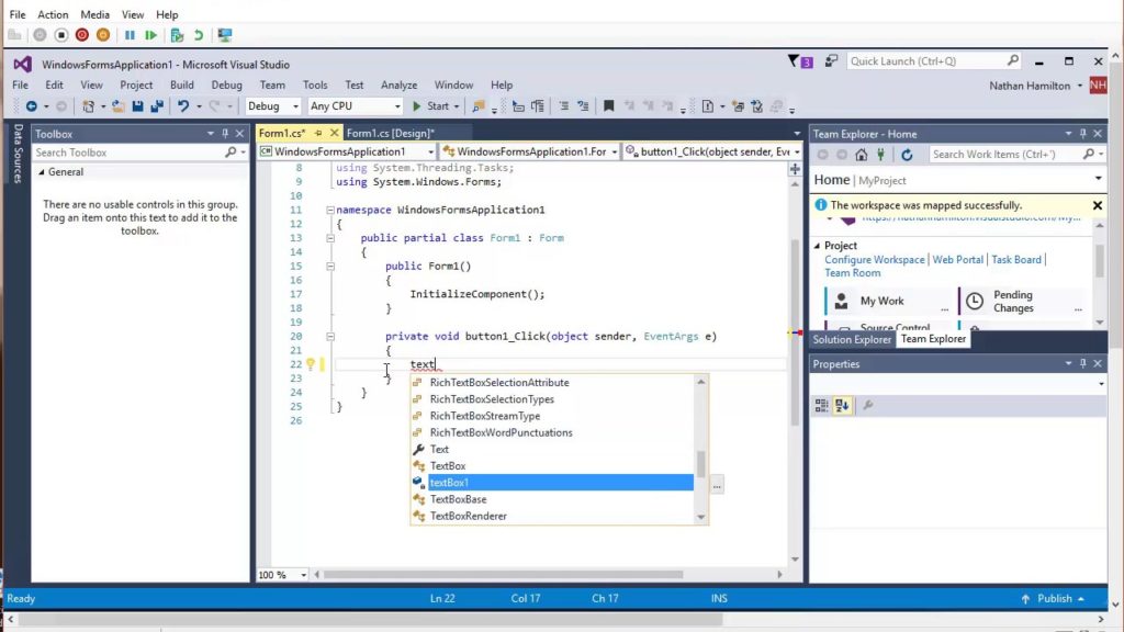 Visual Studio and Team Services Source Control