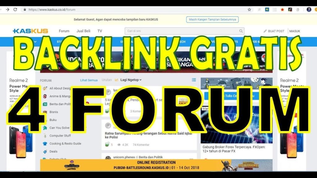 4 Forum menyediakan Backlink Gratis untuk Blog anda