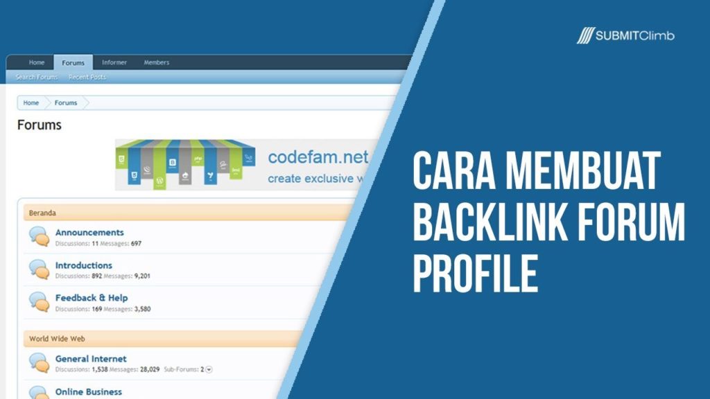 Cara Membuat Backlink Forum Profile