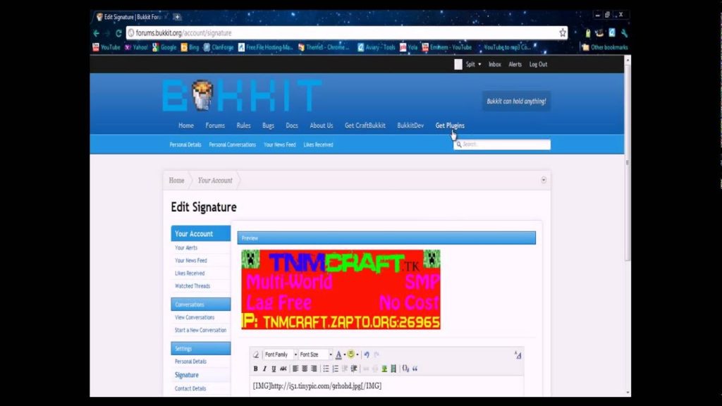 How to Put a signature on forums