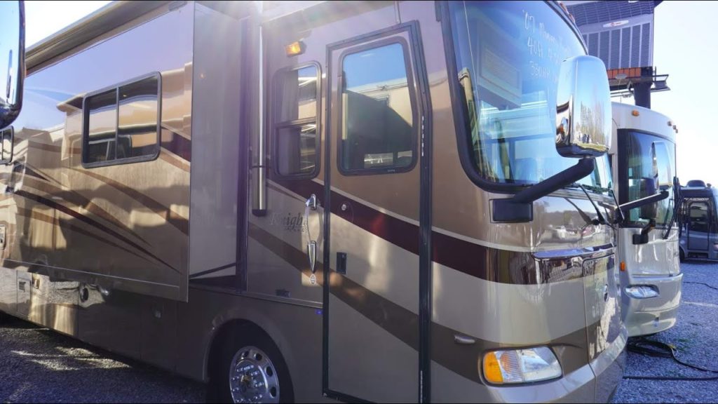 2007 Monaco Knight 40 PDQ Diesel Class A, 4 Slides, 48K MIles, W/D, Full Body Paint, $69.900