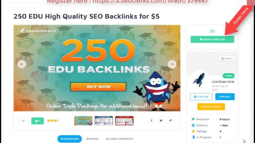 250 EDU High Quality SEO Backlinks Just For $5 On SEOClerks