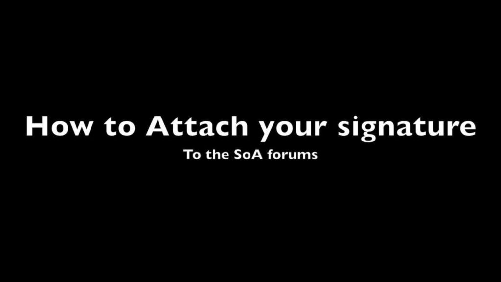 Add a signature to your forum posts (HD 1080p)
