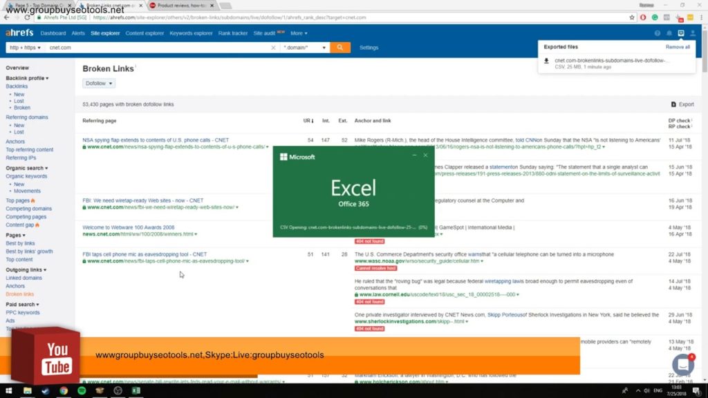Backlinks from Authority Websites using Ahrefs ScrapeBox