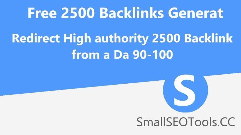 Generate 2500 Backlink High authority Website