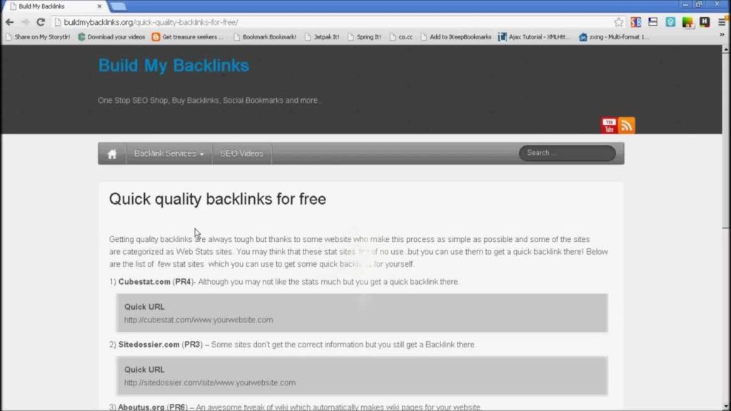 Get Quick Backlinks for free