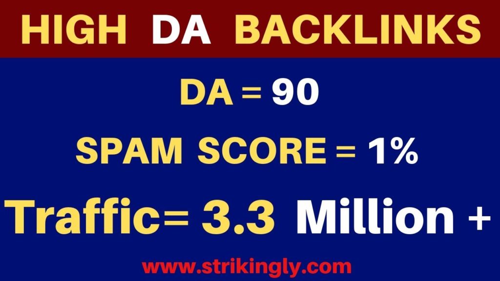 High DA Dofollow Web 2.0 Powerfull Backlinks | Web 2.0 submission for High DA Backlinks | Strikingly