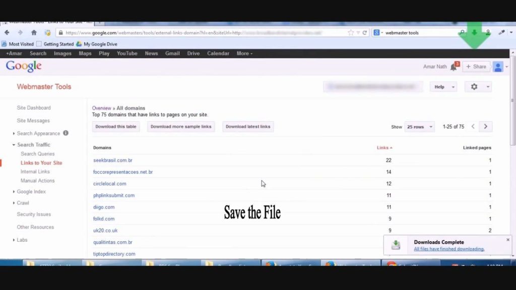 How To Download Backlinks From Google Webmaster Tools