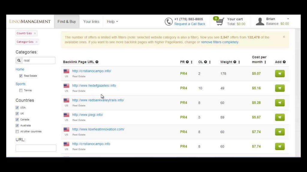How to find relevant pages using 'Find & Buy' interface - Link Building Service