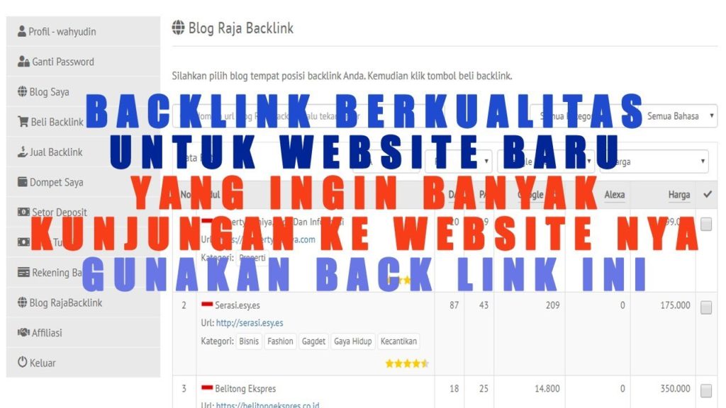 Membeli Backlink Berkualitas Untuk Website