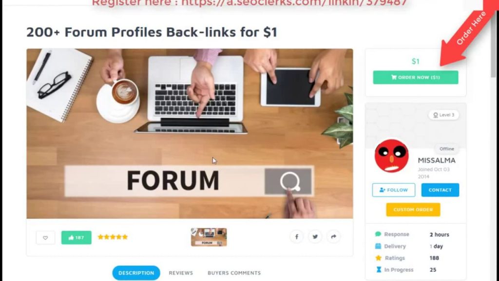 Rank Your Site With 200 Forum Profiles Backlinks for $1 On SEOClerks