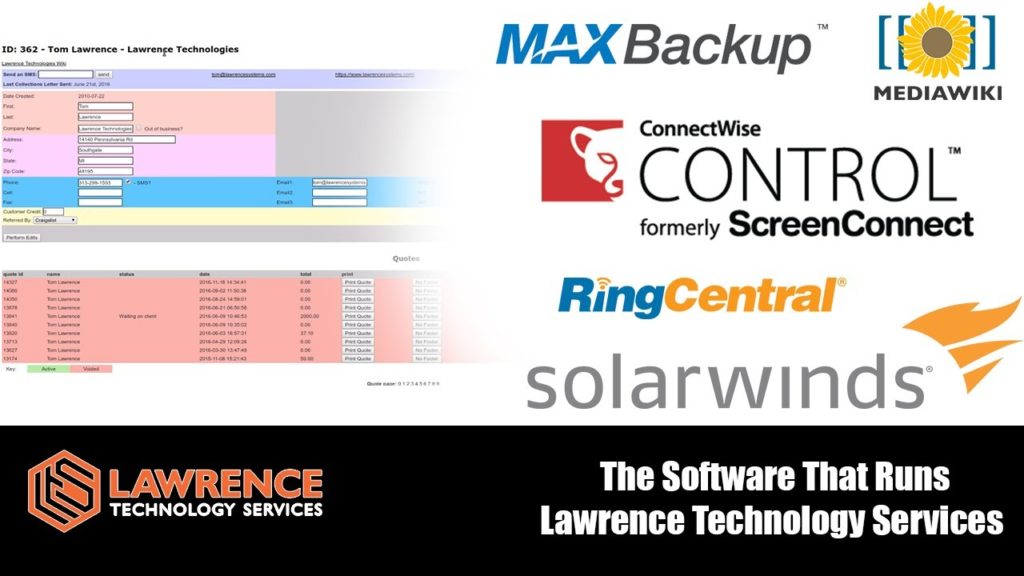 The Software That Runs the IT & Managed Services side of Lawrence Technology Services.