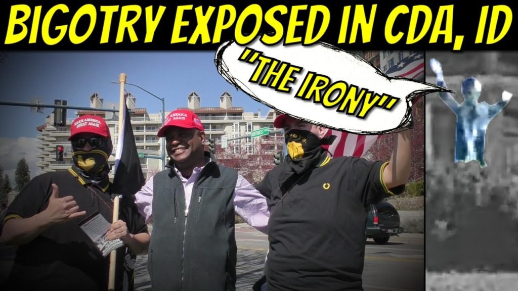 Bigot Hates Freedom - Epic Meltdown After Lack of Logic Exposed @ Coeur D'Alene, ID Reopen Rally