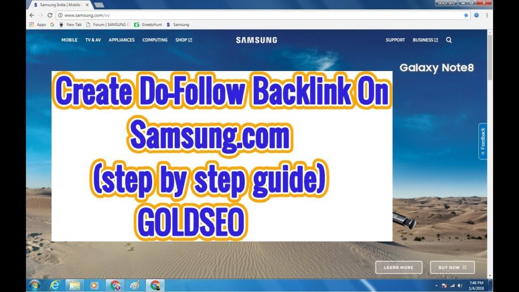 Create Do-Follow Backlink On Samsung.com (step by step guide) GOLDSEO