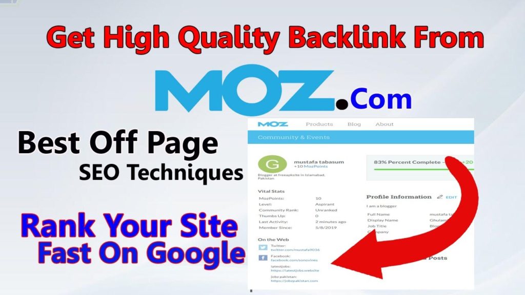 Get High Quality Backlinks From High Authority Website Moz.com | Rank Your Site Fast On Google
