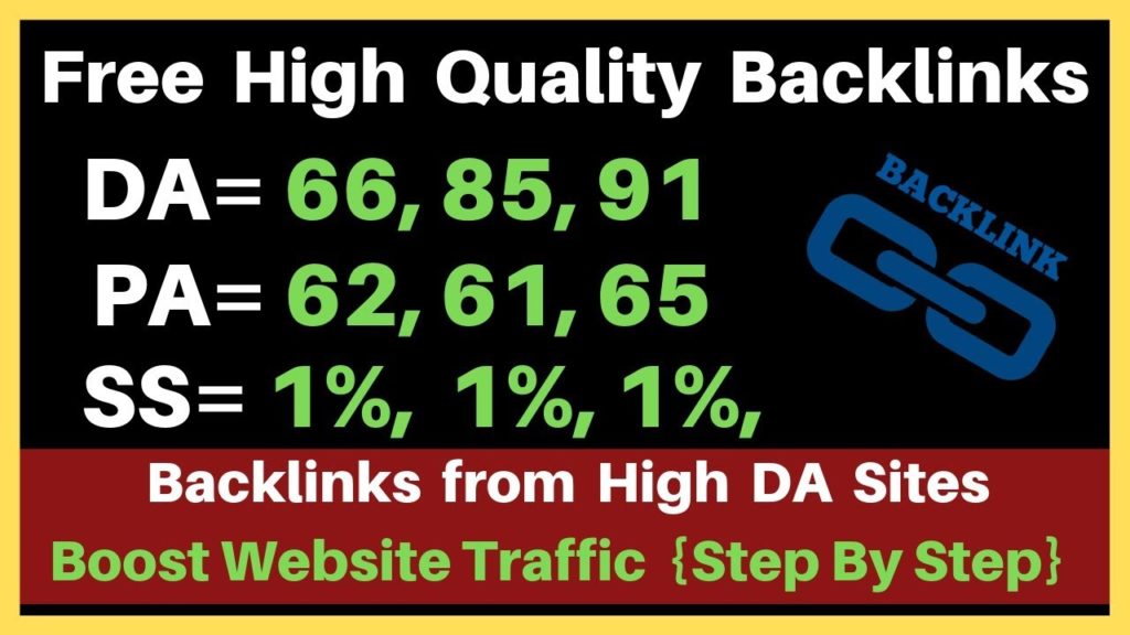 High Da Pa Backlinks | Create High Quality Backlinks from High DA Webistes | Boost Website Traffic