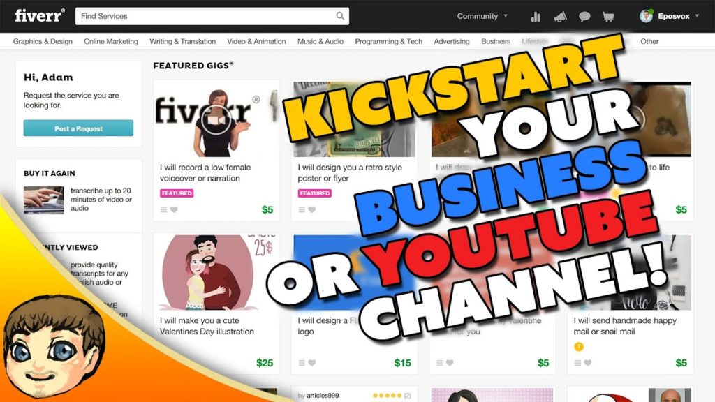 Kickstart Your YouTube Channel or Business w/ Fiverr! [Sponsored]