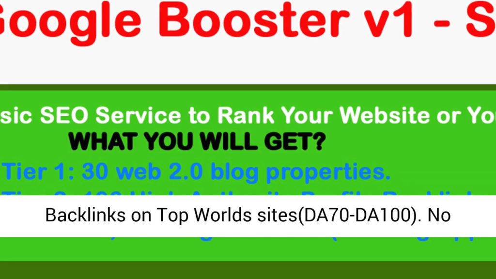 Search engines Booster v1 - 10, 130 Premium Backlinks to enhance Rank Your Website.