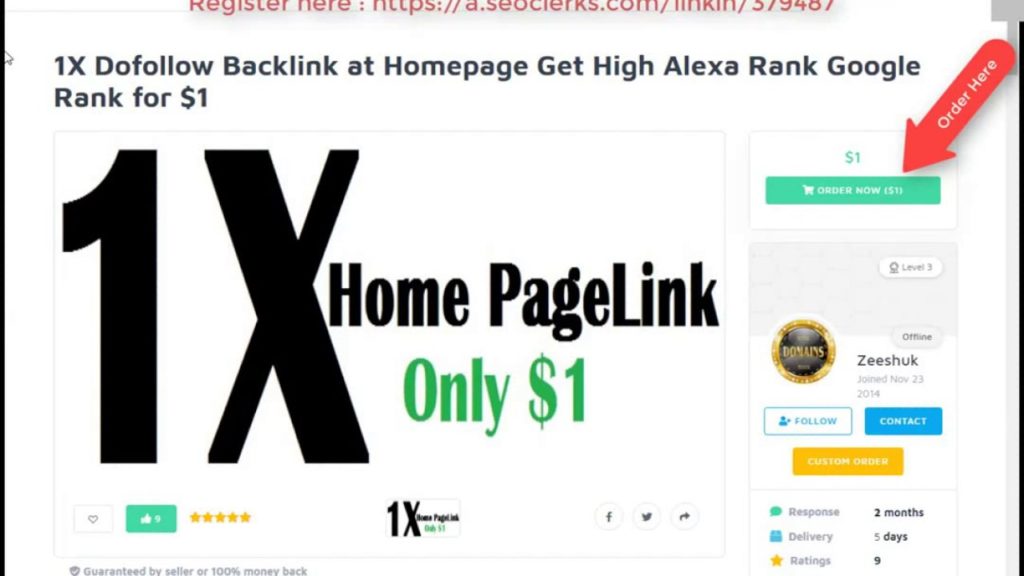 1X Dofollow Backlink at Homepage Get High Alexa Rank Google Rank for $1 On SEOCl
