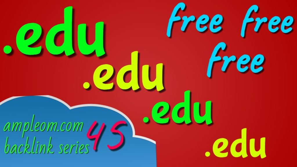 2 .edu backlinks DA 93 free: Ampleom.com backlink series 45