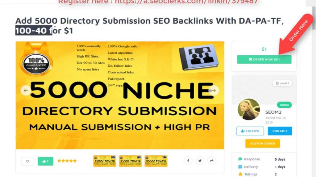 5000 Directory Submission SEO Backlinks With DA PA TF, 100 On SEOClerks