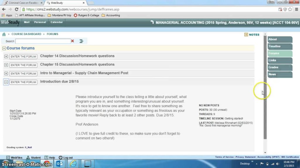 Forum Posting Procedure