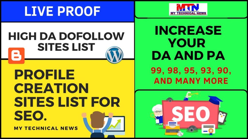 High DA Dofollow Profile Creation Sites List | Create High-Quality Profile Creation Backlinks.