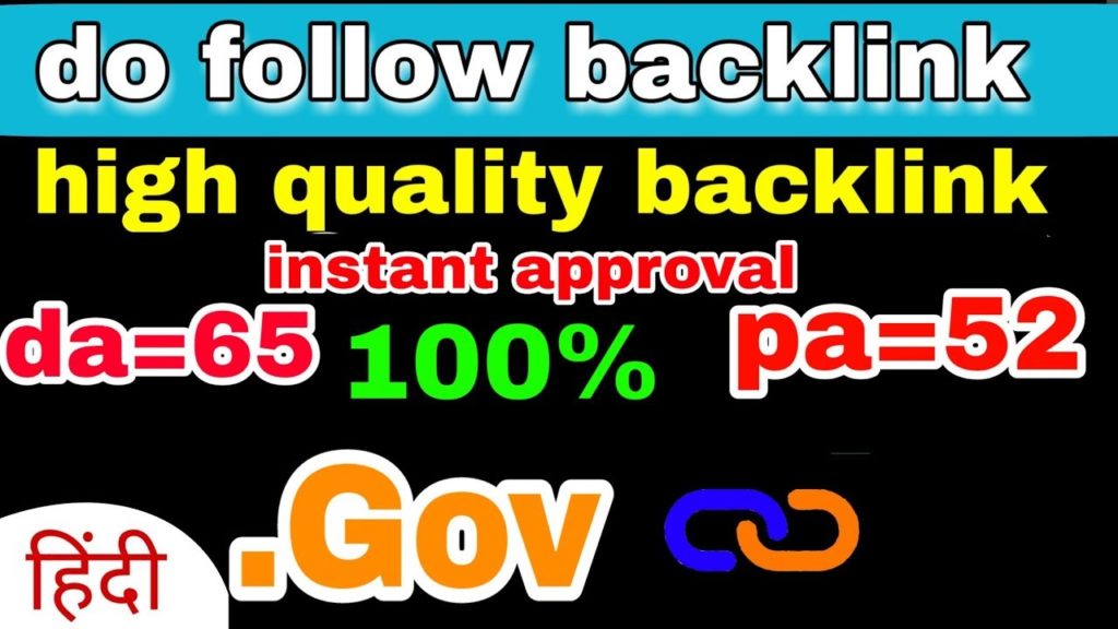 Instant approval  gov. do follow backlink