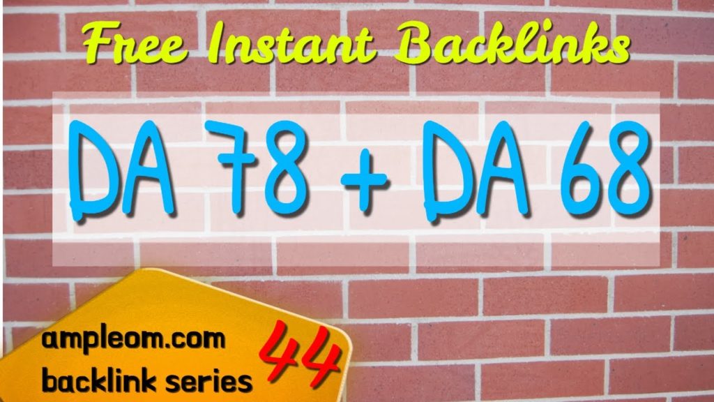 Instant free high authority link building: Ampleom.com backlink series 44