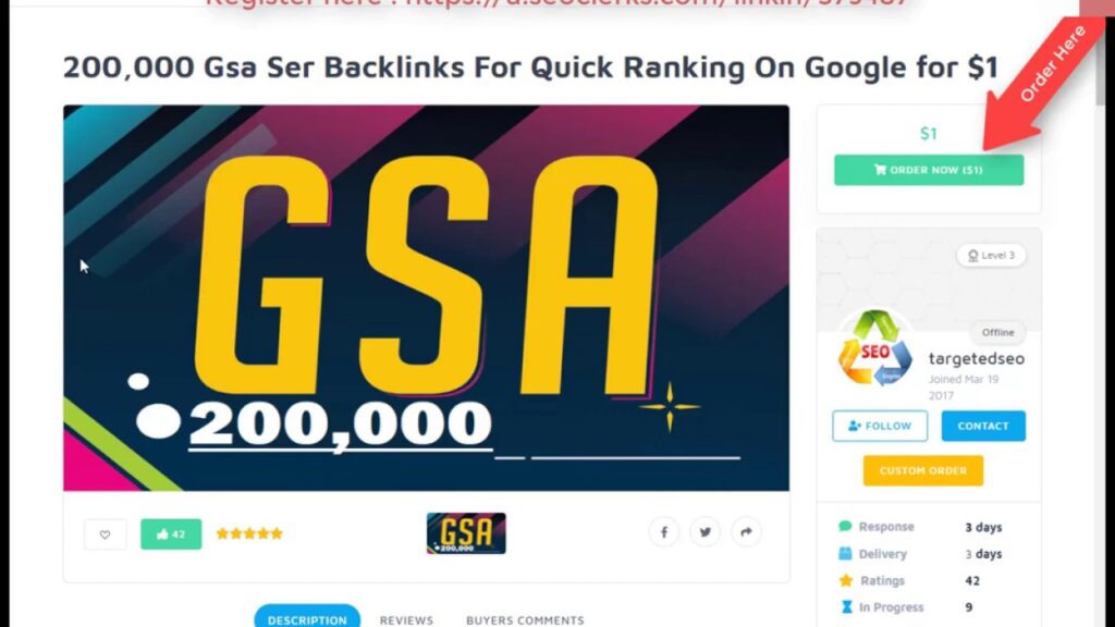 200,000 Gsa Ser Backlinks For Quick Ranking On Google for $1 On SEOClerks