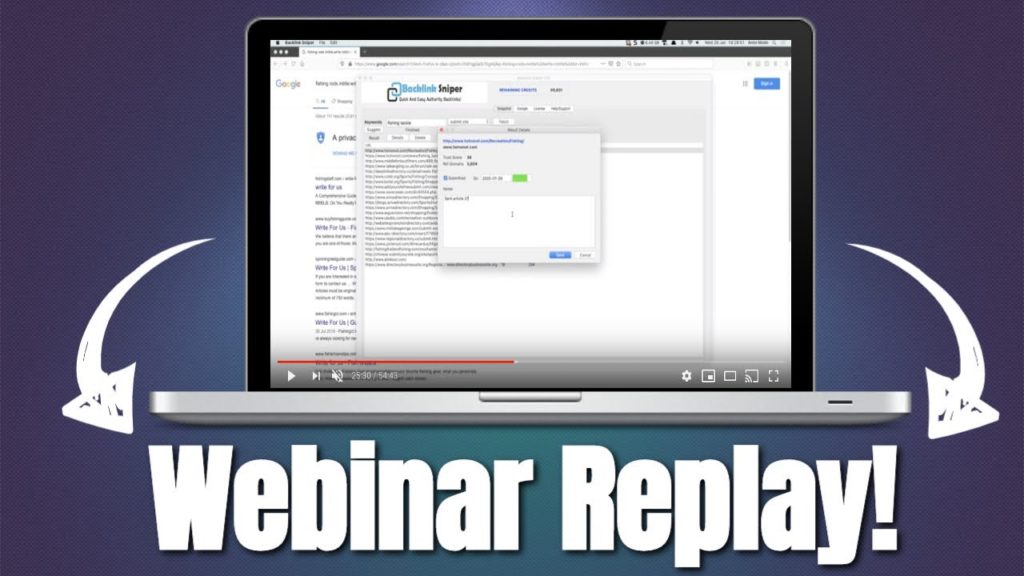 Backlink Sniper Webinar Replay