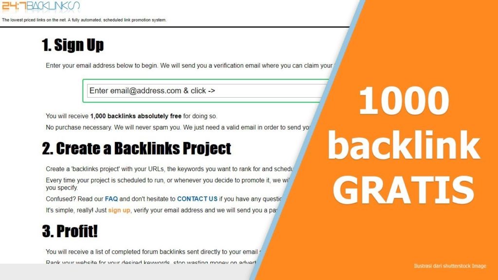 Cara Mendapatkan 1000 backlink Gratis dari 247 backlinks