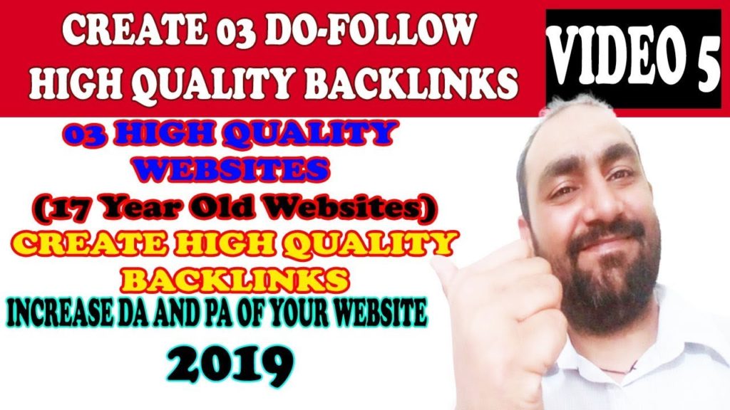 Create 3 high quality dofollow backlinks - create 3 high quality dofollow backlinks