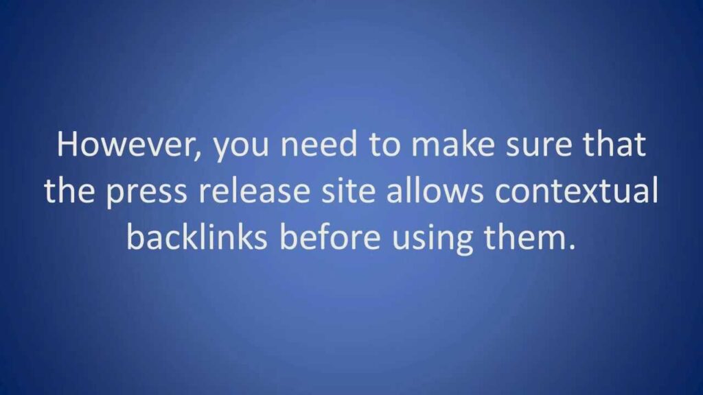 SEO Tip - How to build Press Release backlinks