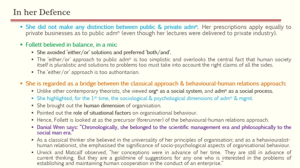 2.6 (Part 2) - Mary Parker Follett: Power, Authority, Control, Leadership, etc. (by Ashish)
