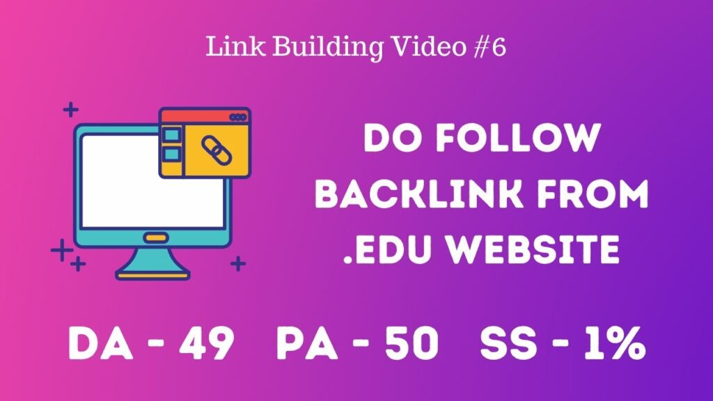 Edu Dofollow backlink from DA 49 website for free | Link Building in Hindi