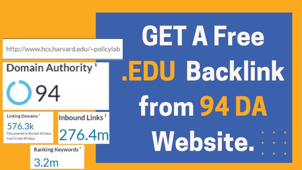 Free .Edu Backlinks: Create DA 94 .EDU Backlinks From Harvard Website | DoFollow EDU Backlinks