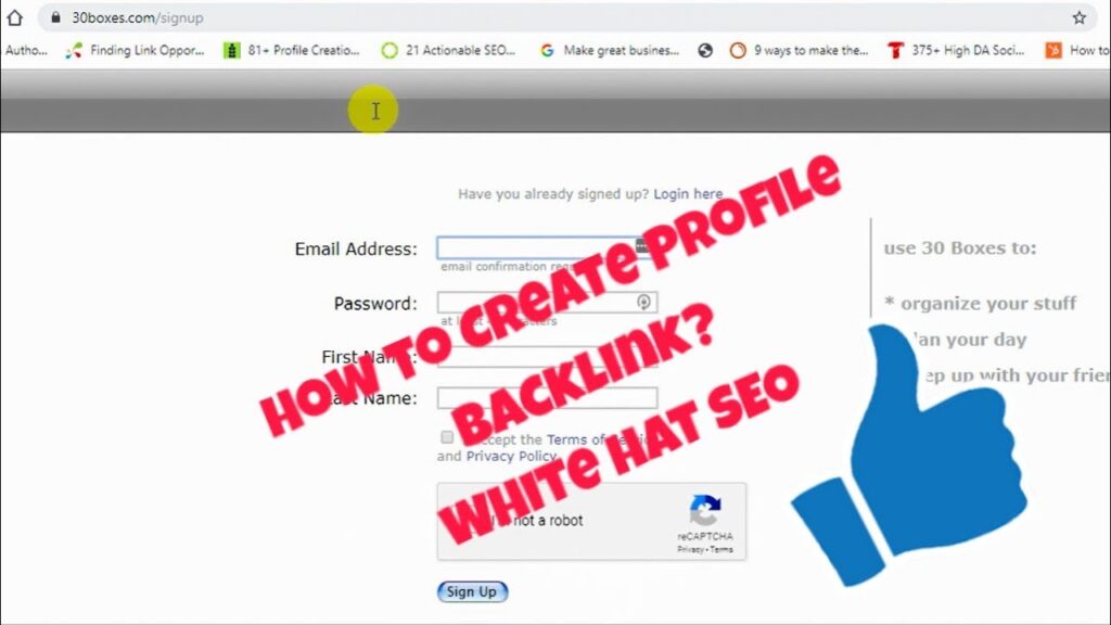 HOW TO CREATE PROFILE BACKLINK FOR SEO | WHITE HAT METHOD