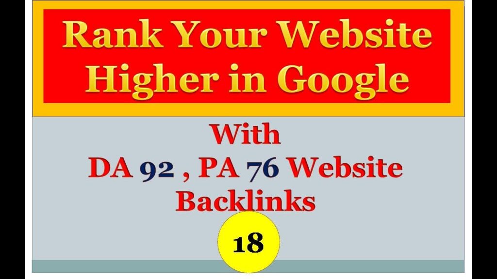 High Authority Quality Backlink - DA 92 ,PA 76