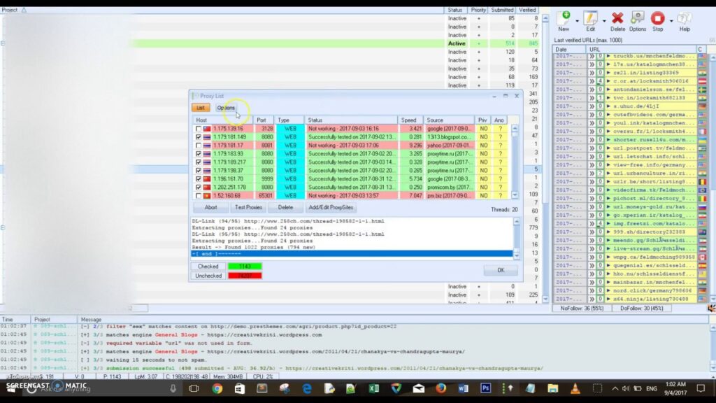 How to use GSA SER (Arabic only ) - (3) كيفية استخدام برنامج GSA
