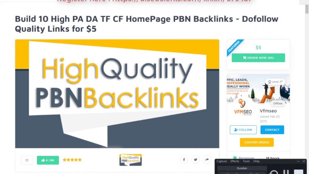 Build 10 High PA DA TF CF HomePage PBN Backlinks Dofollow Quality Links On SEOCl